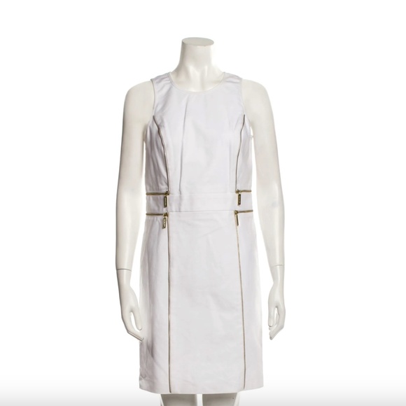 Michael Kors Shift Dress White Sleeveless Zip front sz 6 - Picture 1 of 17